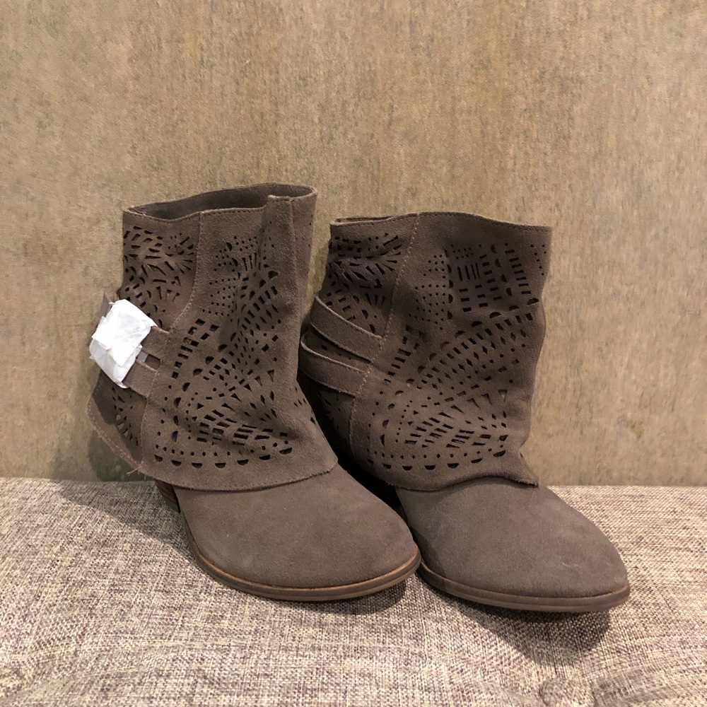 Naughty Monkey Brown Ankle Booties with Buckle Straps - Picture 2 of 5